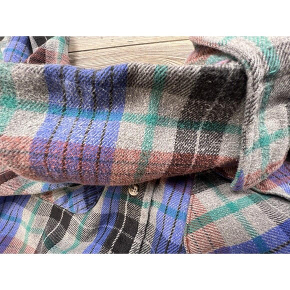 Vtg Five Brother Soft Flannel Shirt Plaid Mens Tallman 3XLT Gorpcore Cabincore - Picture 8 of 14